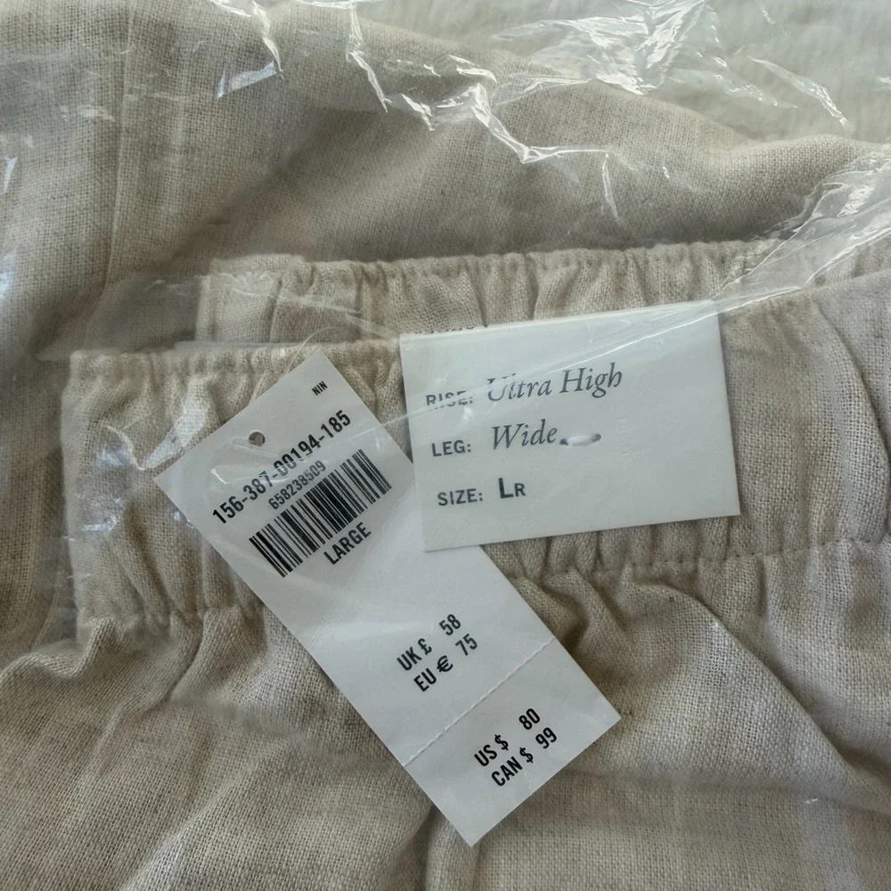 Abercrombie Women’s Linen-Blend Pull On Pant - Picture 3 of 5